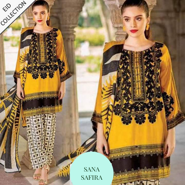 Lawn High Quality 3 Piece Unstitched Dress SS-089